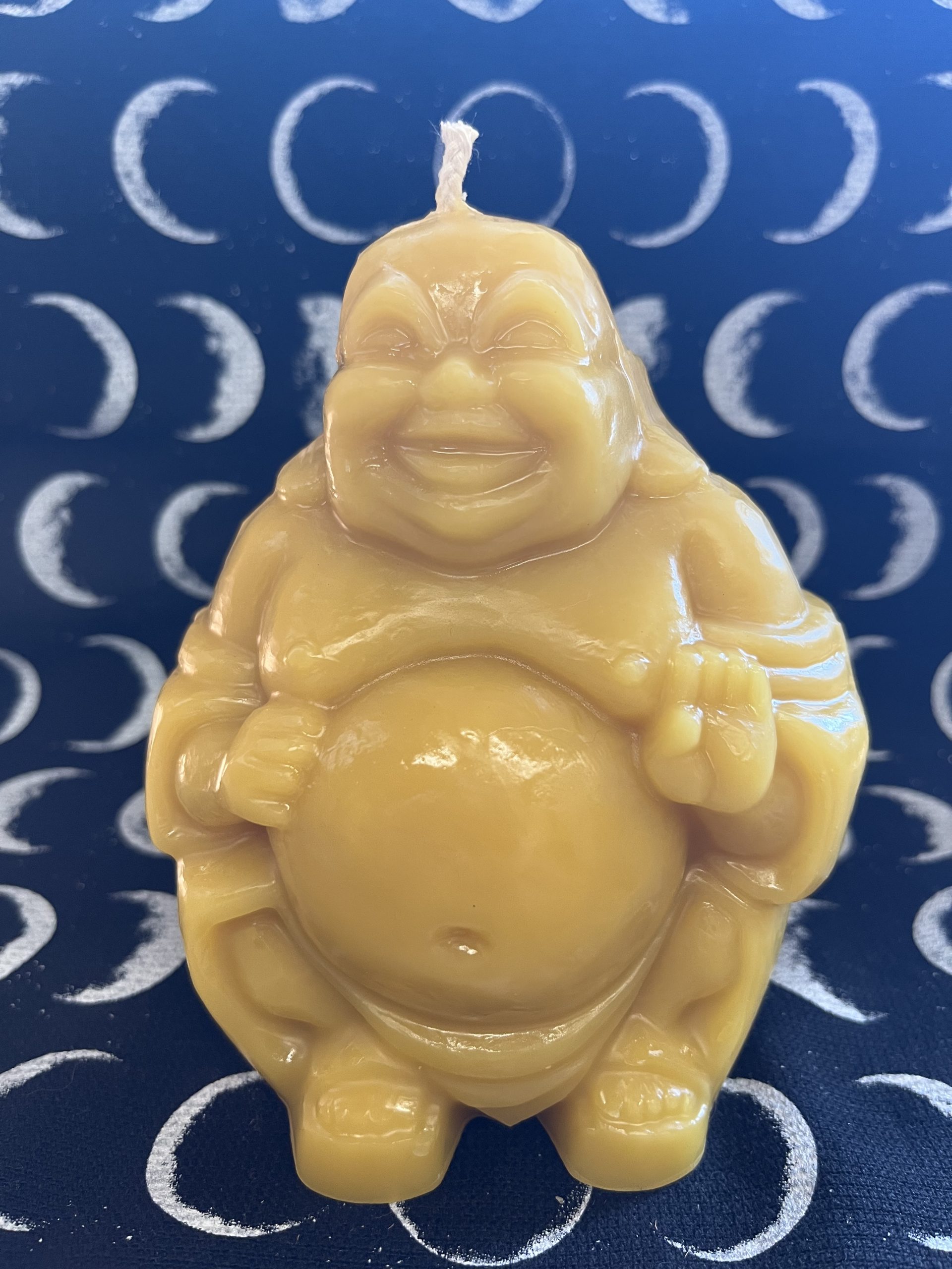 Laughing Buddha Beeswax Candle