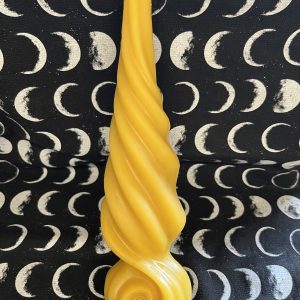Twist and Swirl Beeswax Pillar Candle
