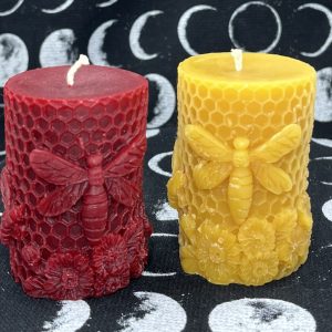 Bee Pillar Beeswax Candle