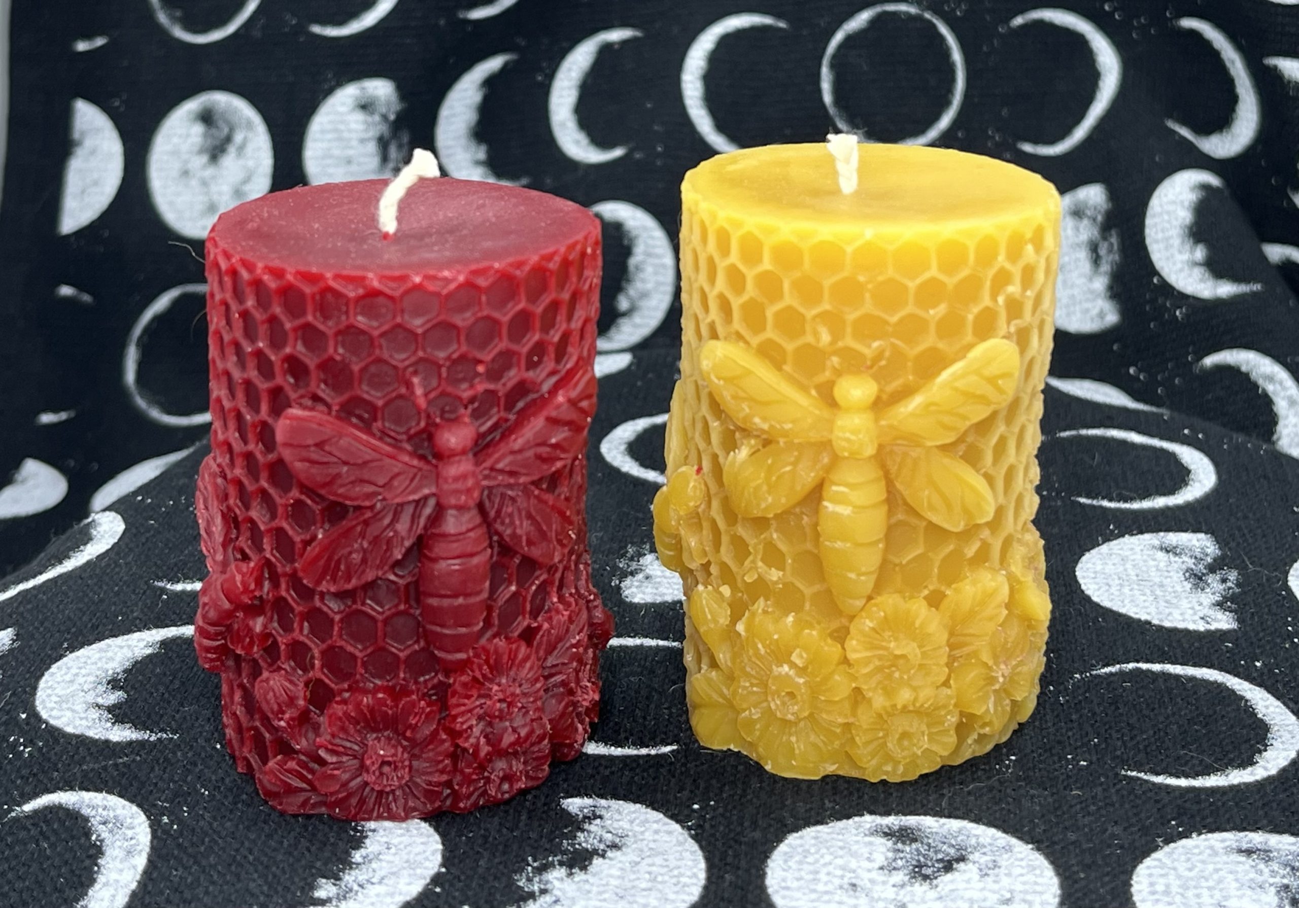 Bee Pillar Beeswax Candle