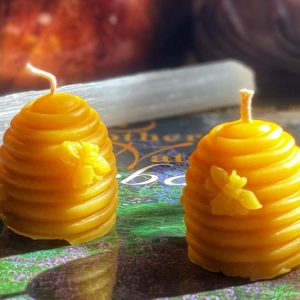 Small Beeswax Beehive Candle
