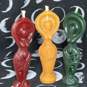 Triple Goddess Beeswax Chime Candle Set