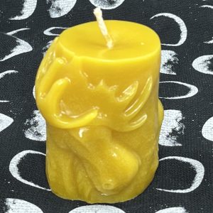 Moose Pillar Beeswax Candle