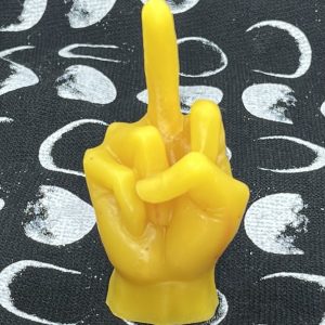 Middle Finger Beeswax Candle
