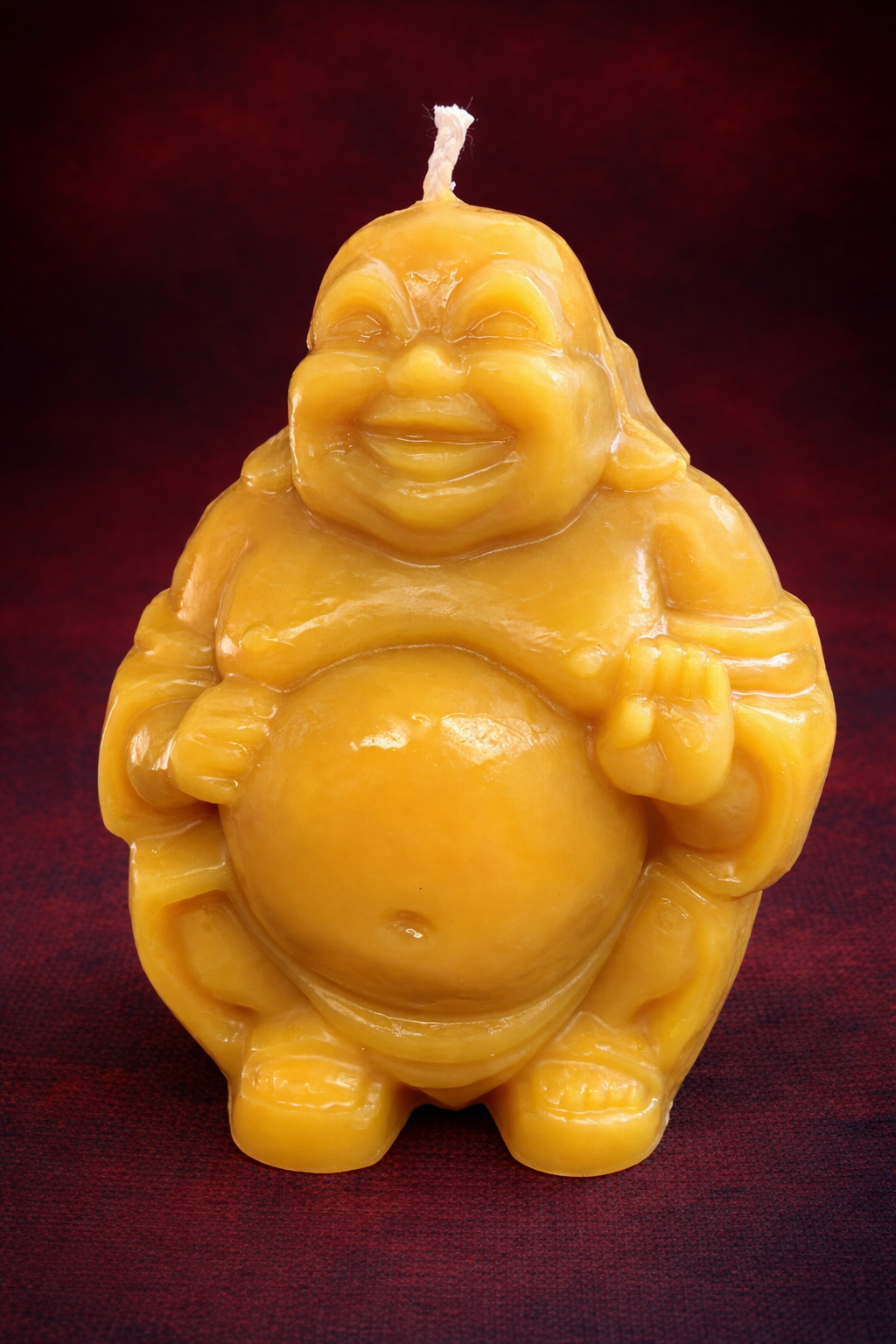 Laughing Buddha Beeswax Candle