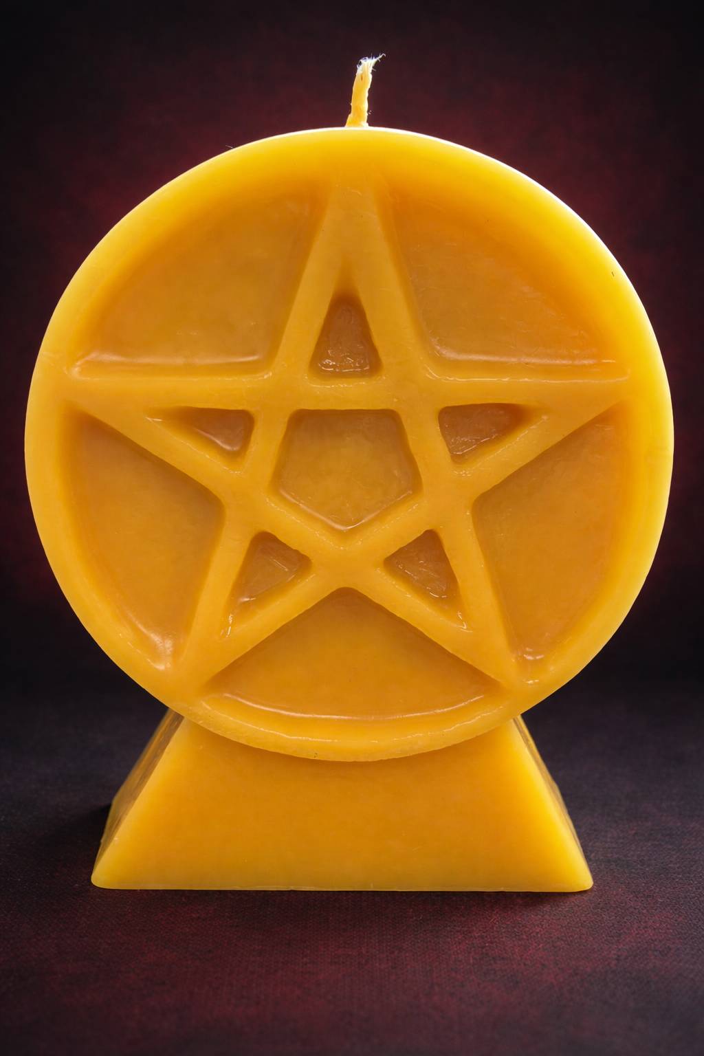 Pentacle Beeswax Candle