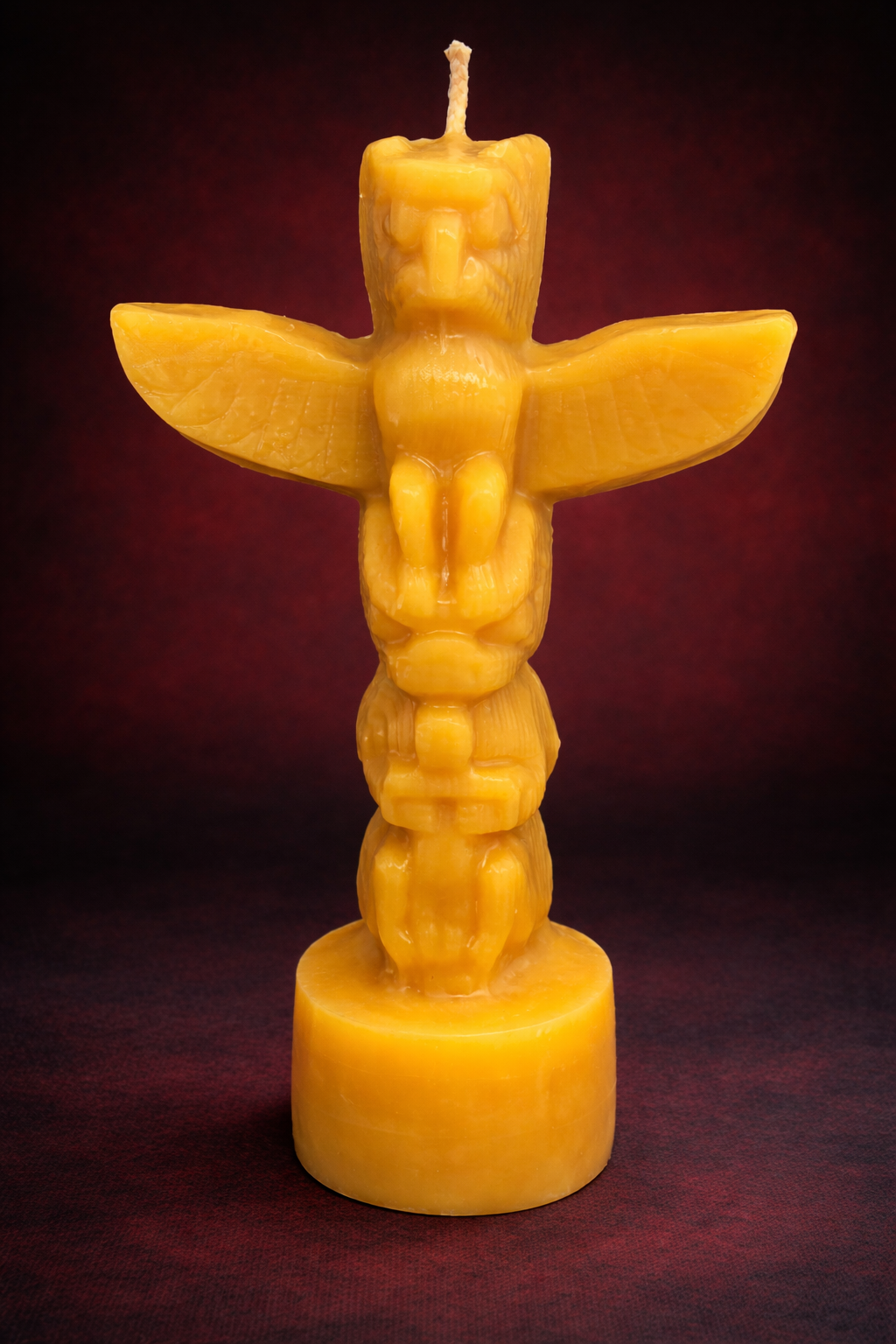 Totem Pole Beeswax Candle