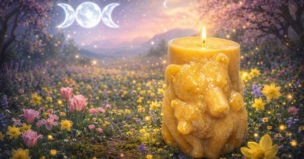 Beeswax bear candle - cover